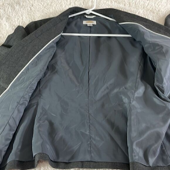 Talbots Blazer womens Size 16 wool blend one button jacket preppy Italian Fabric - Picture 11 of 12